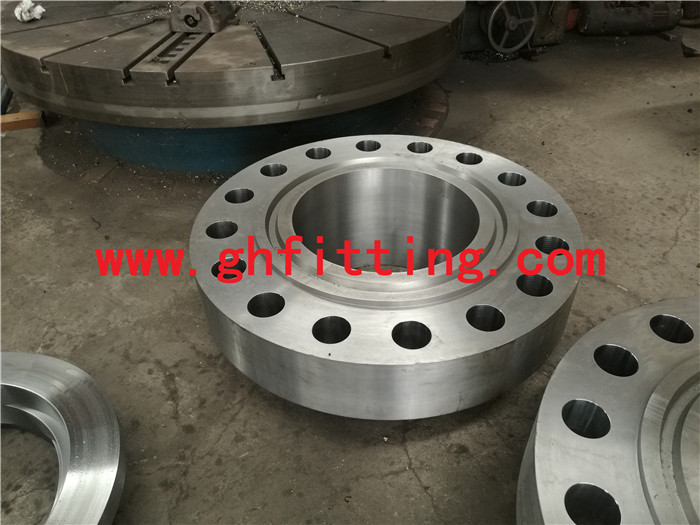A182 F60双相钢锻制高压法兰， 12寸CLASS2500双相钢带颈对焊法兰, 美标半岛娱乐站
